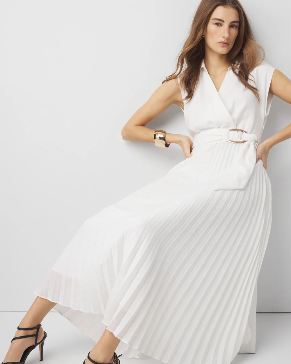 Pleated Shirt Dress White House Black Market